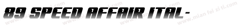 89 Speed Affair Ital字体转换